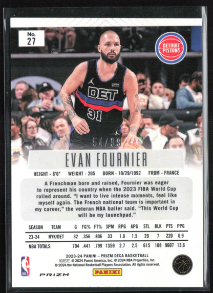 Evan Fournier Purple /99 Prizm