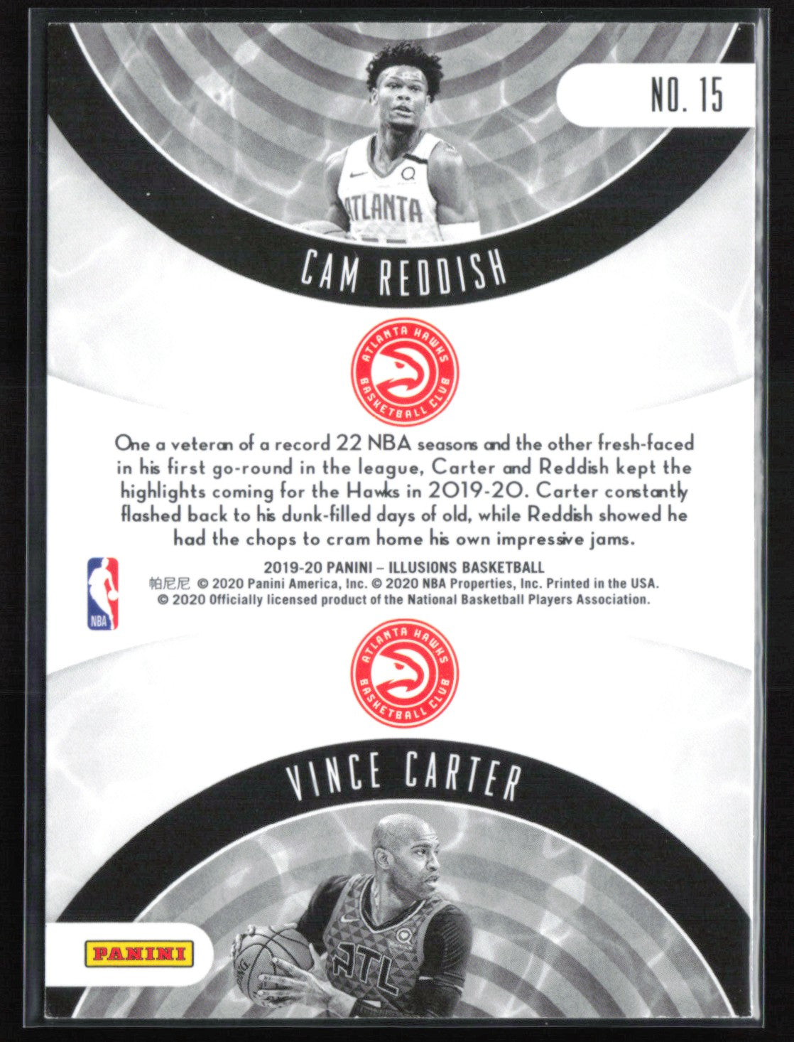 Cam Reddish/Vince Carter Rookie Reflections