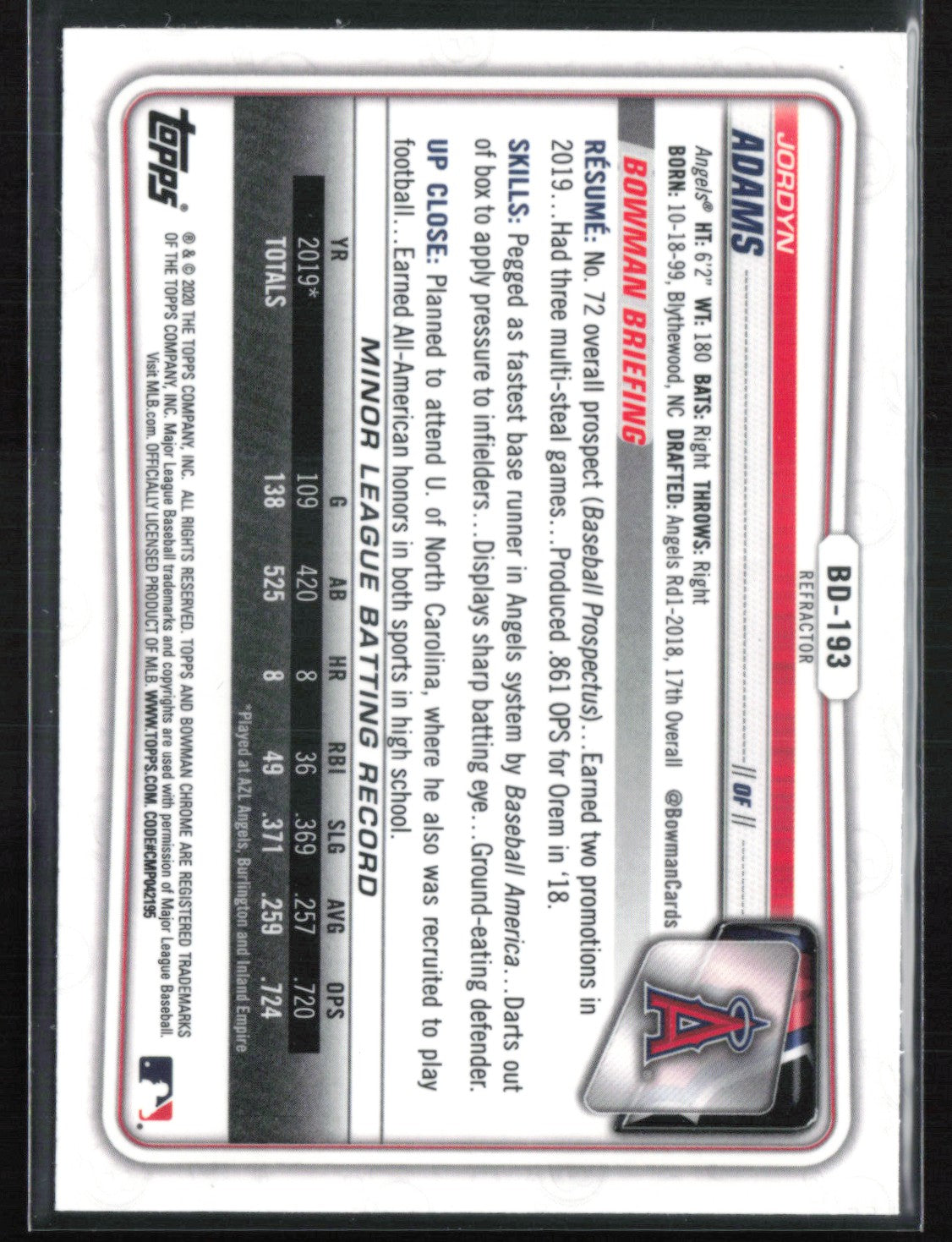 Jordyn Adams Refractor