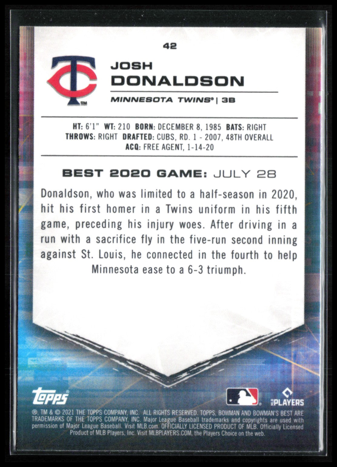 Josh Donaldson Atomic Refractor
