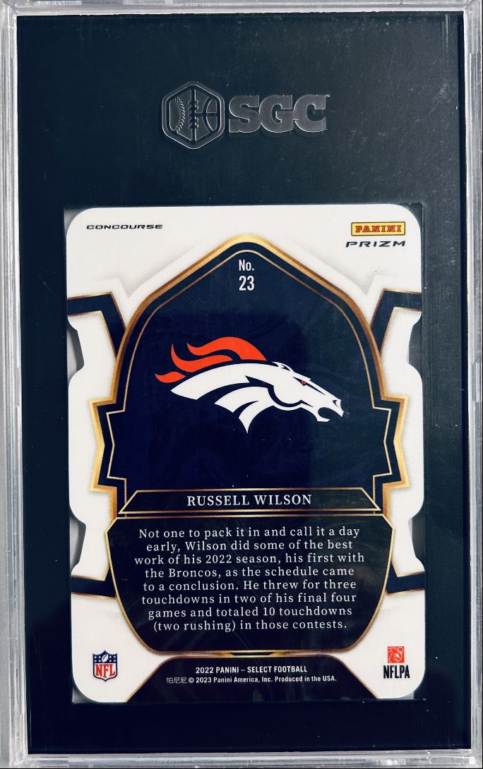 Russell Wilson Zebra SSP 2022 Select Concourse SGC 10