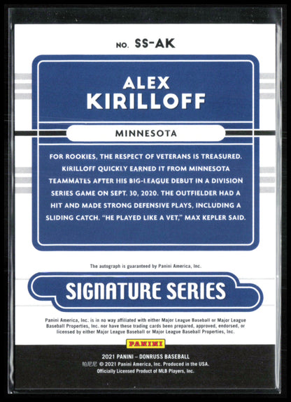 Alex Kirilloff Auto Signature Series