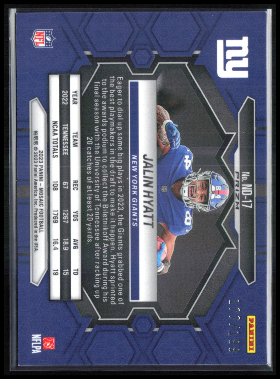 Jalin Hyatt RC Orange Debut /199