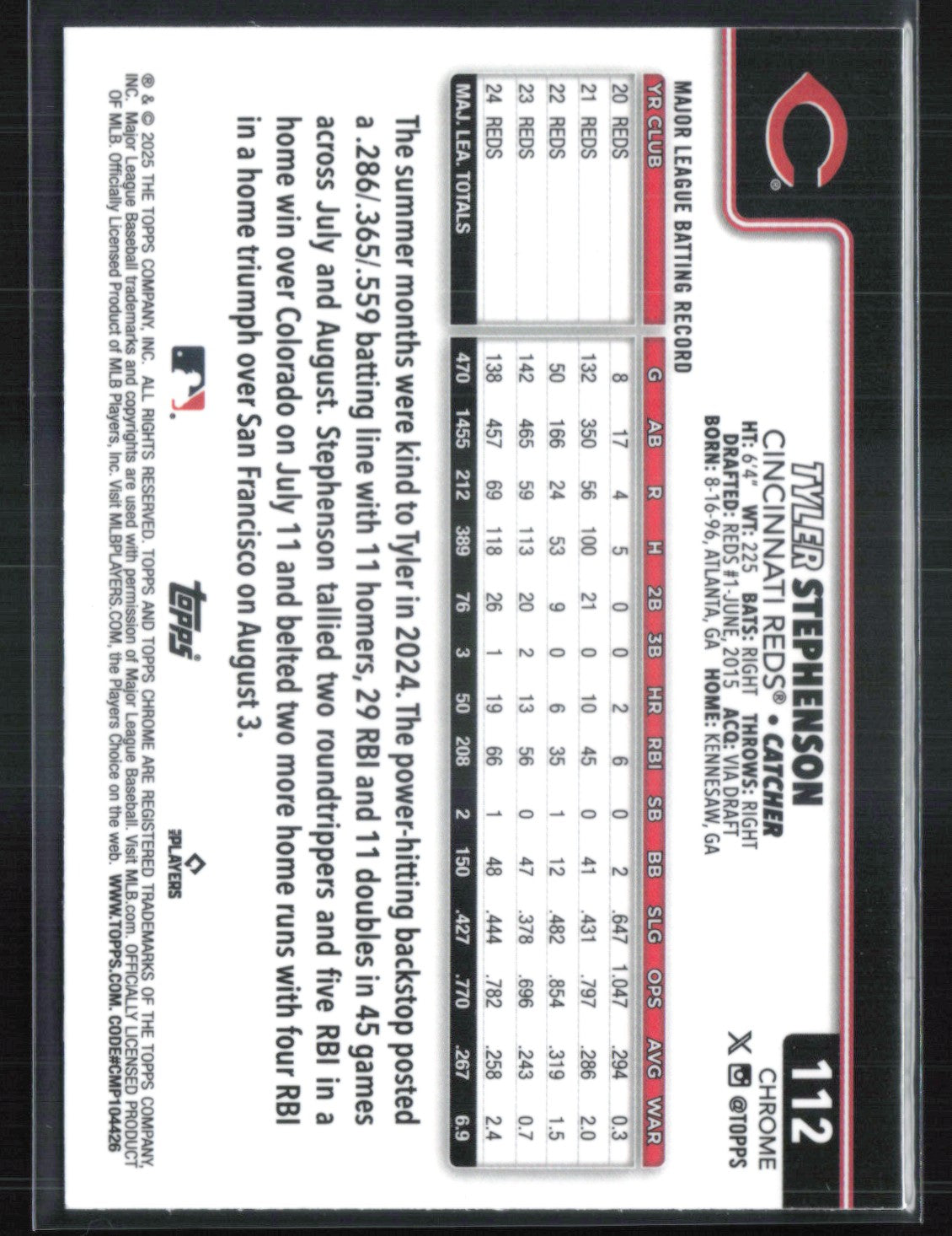 Tyler Stephenson Sepia Refractor
