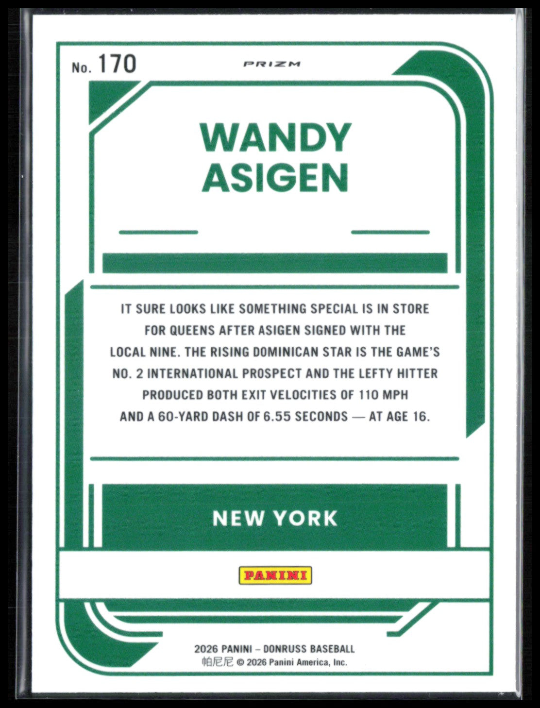 Wandy Asigen Rated Prospect Orange Velocity