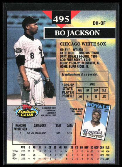 Bo Jackson 1993 Stadium Club
