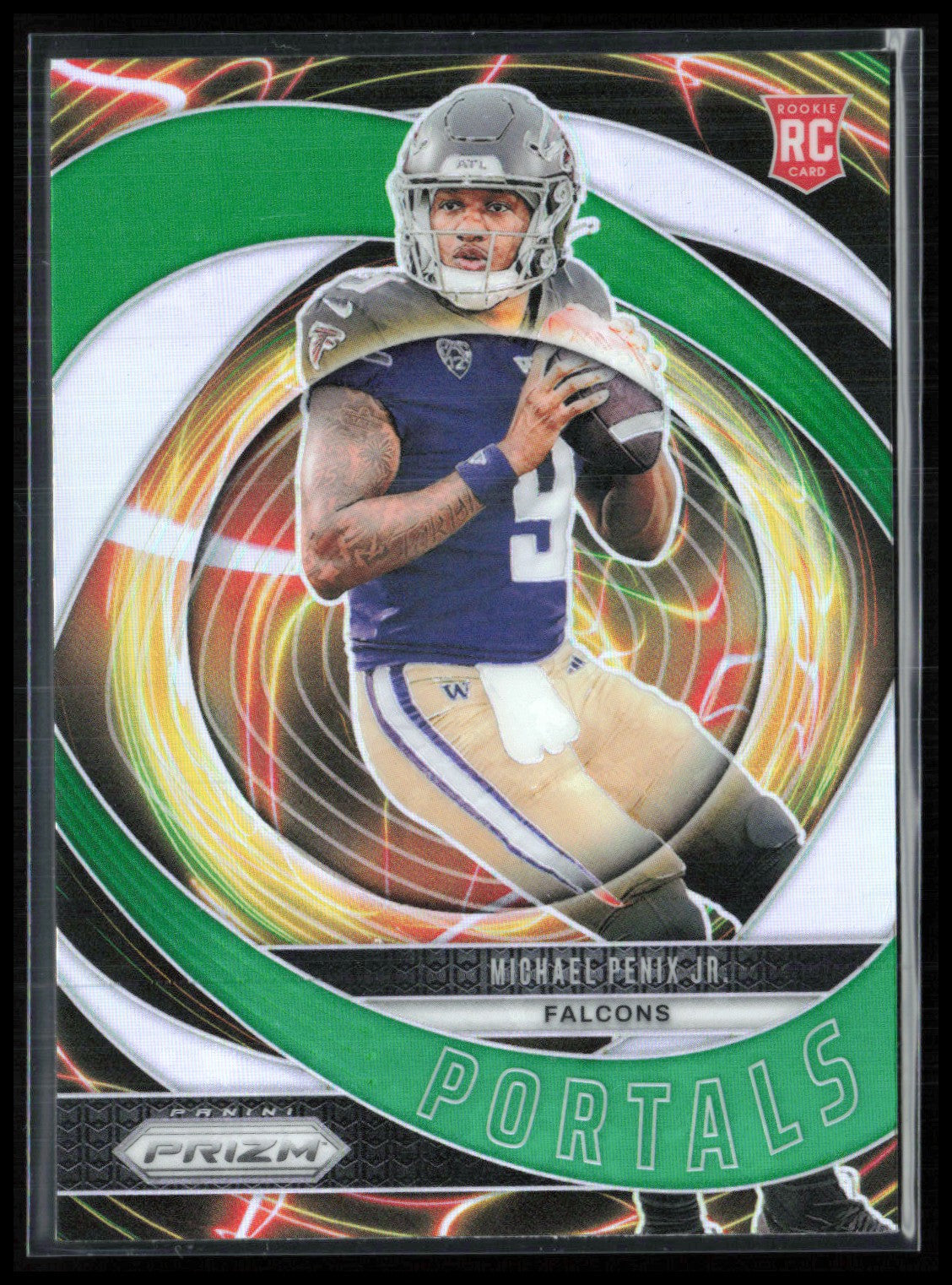 Michael Penix Jr. RC Portals Green Prizm