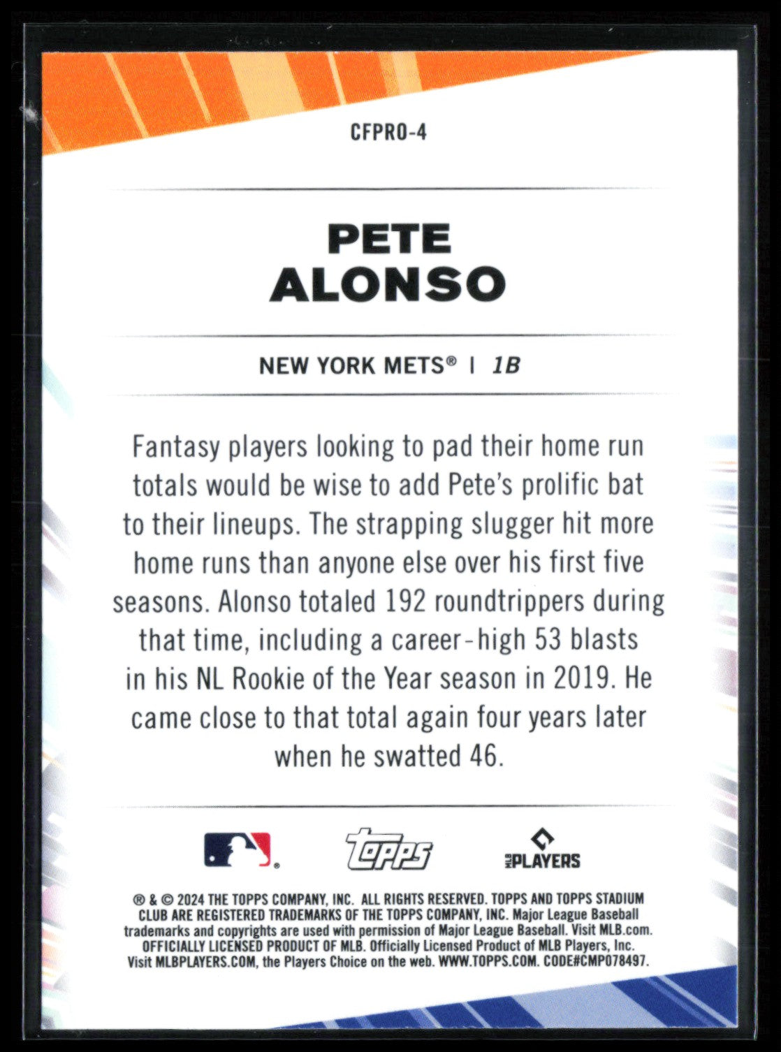 Pete Alonso Chief Fantasy