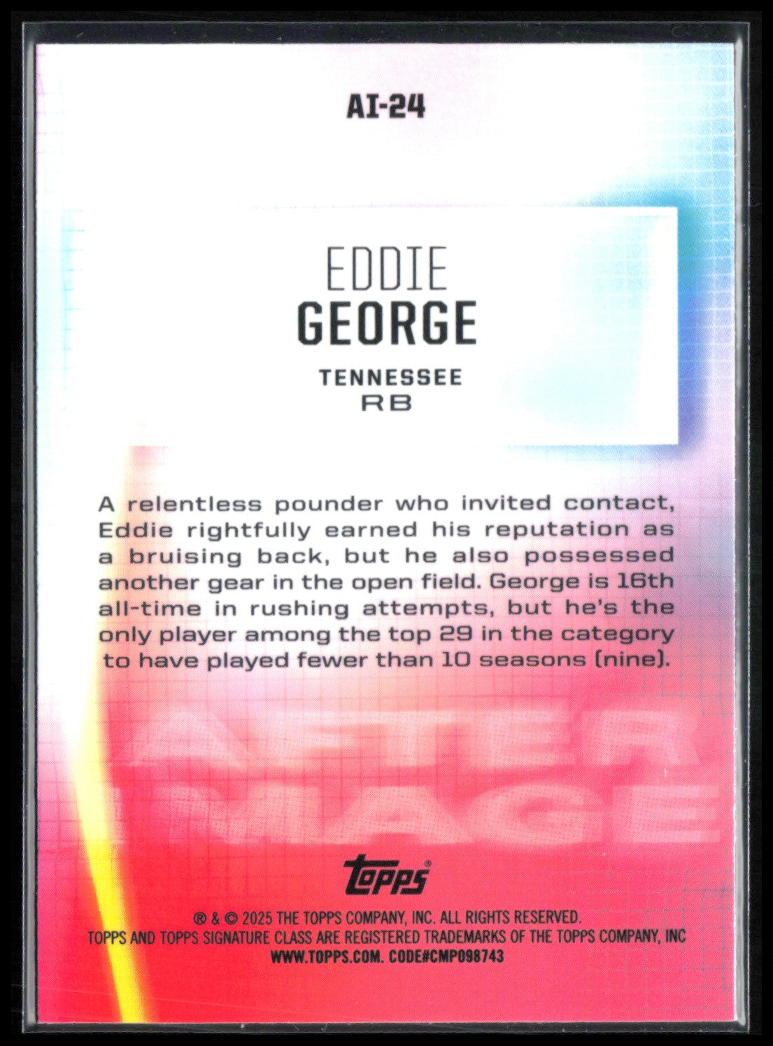 Eddie George After Image