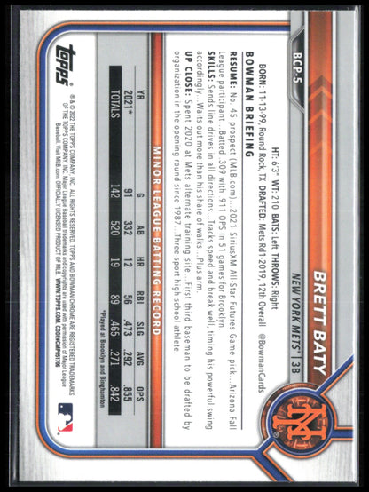 Brett Baty Prospects