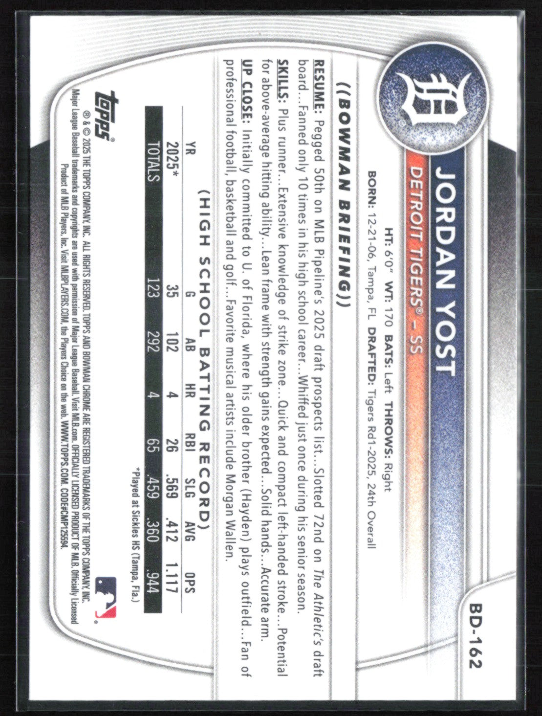 Jordan Yost 1st Bowman