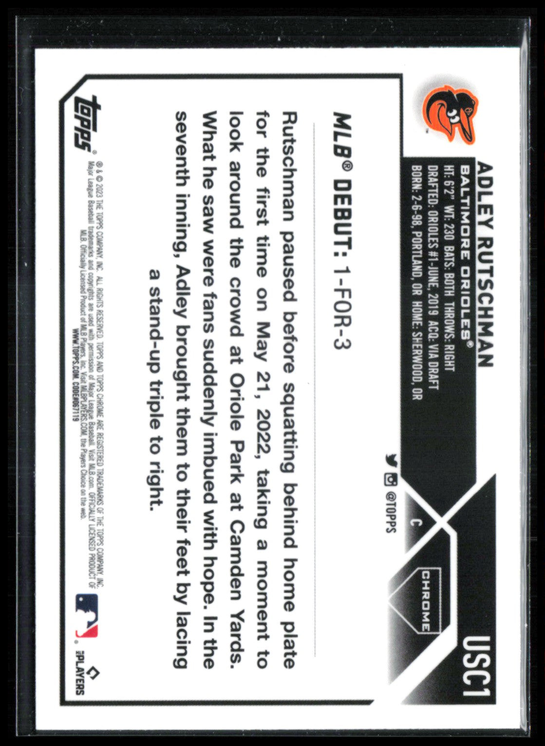 Adley Rutschman RC Refractor Rookie Cup