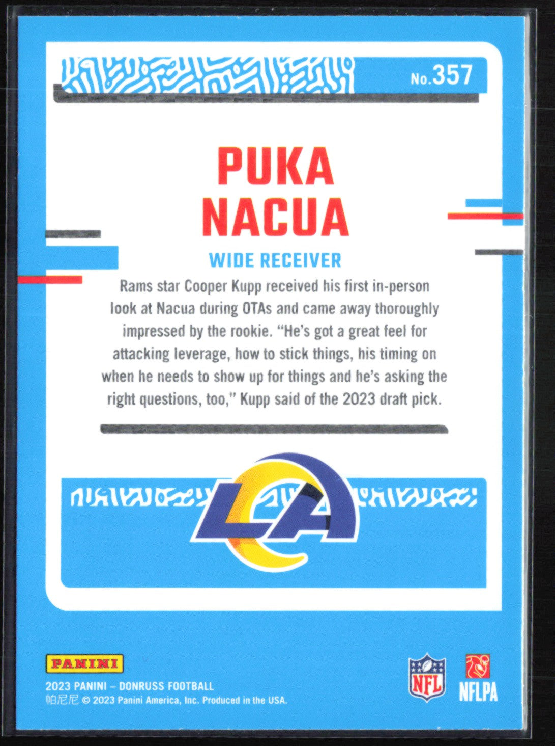 Puka Nacua RC Rated Rookie