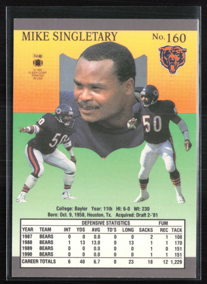 Mike Singletary 1991 Fleer Ultra