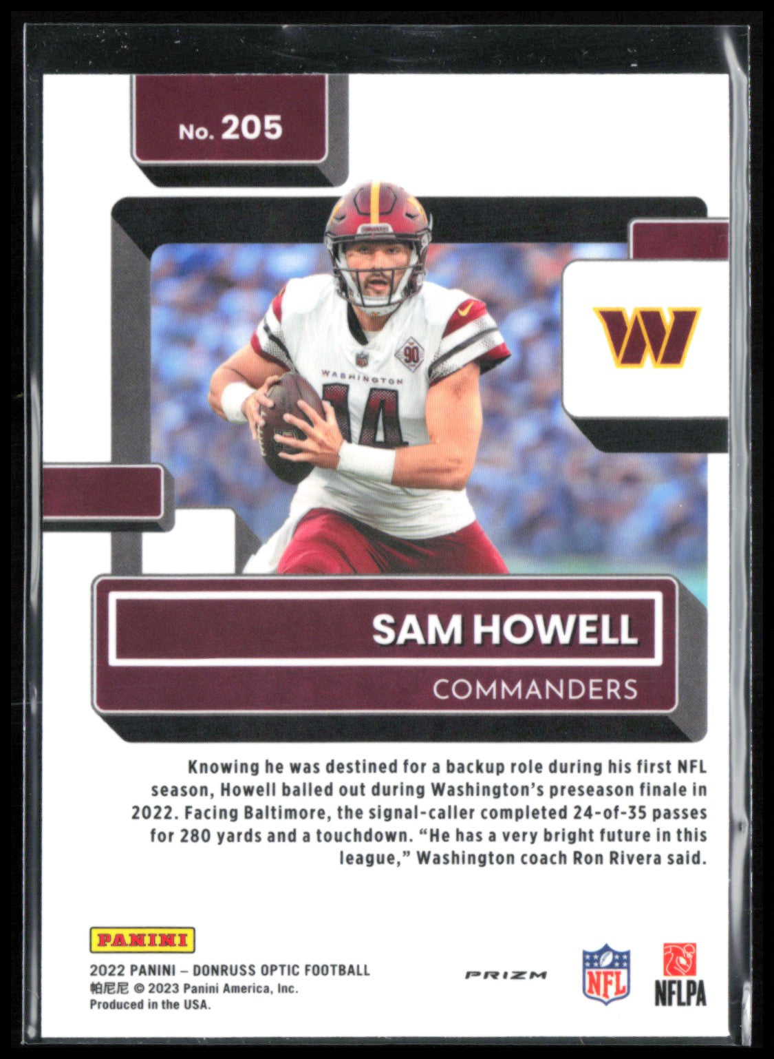 Sam Howell RC Holo