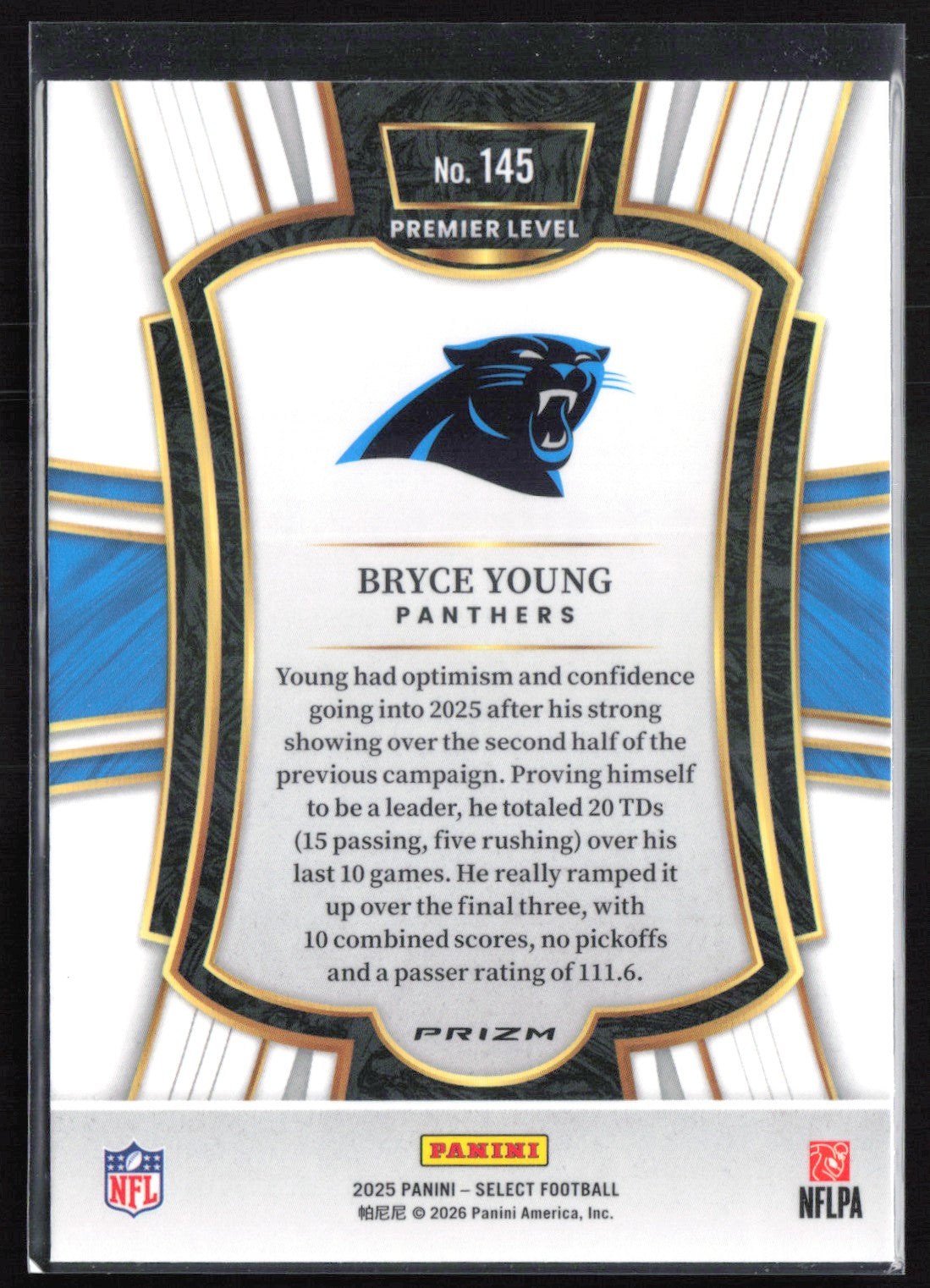 Bryce Young Gold Black Shock
