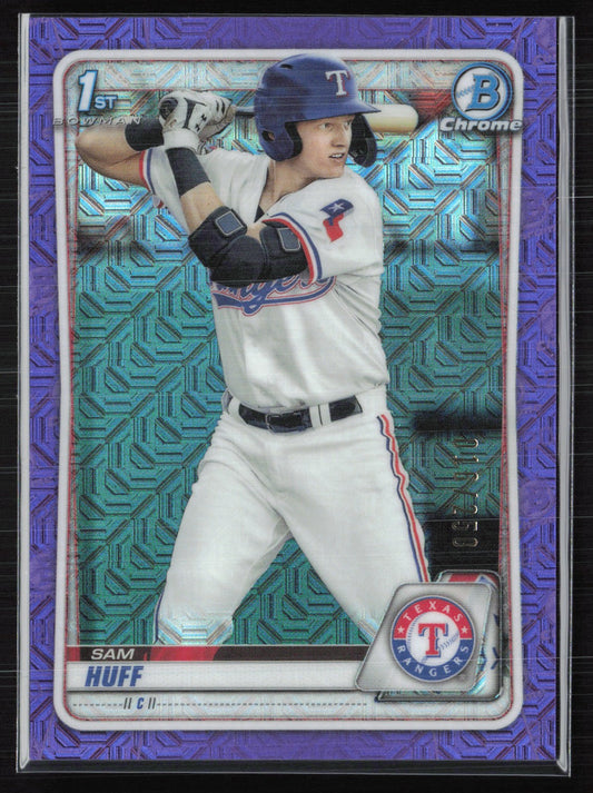 Sam Huff 1st Bowman Purple Mojo /250