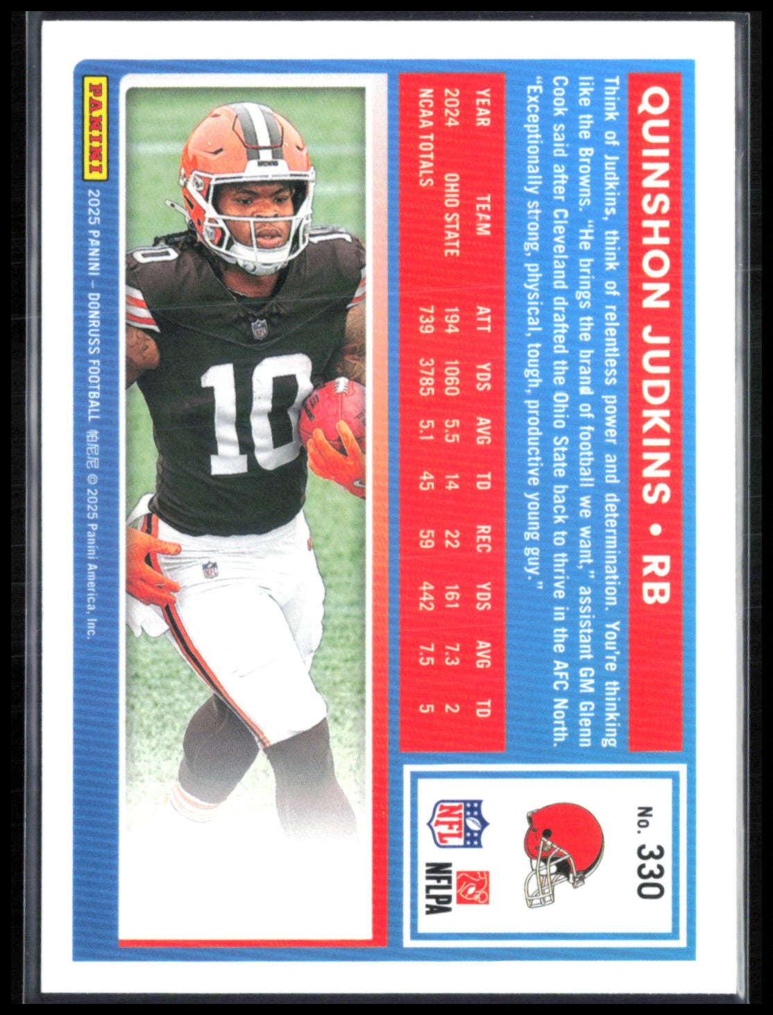 Quinshon Judkins RC Purple Press Proof