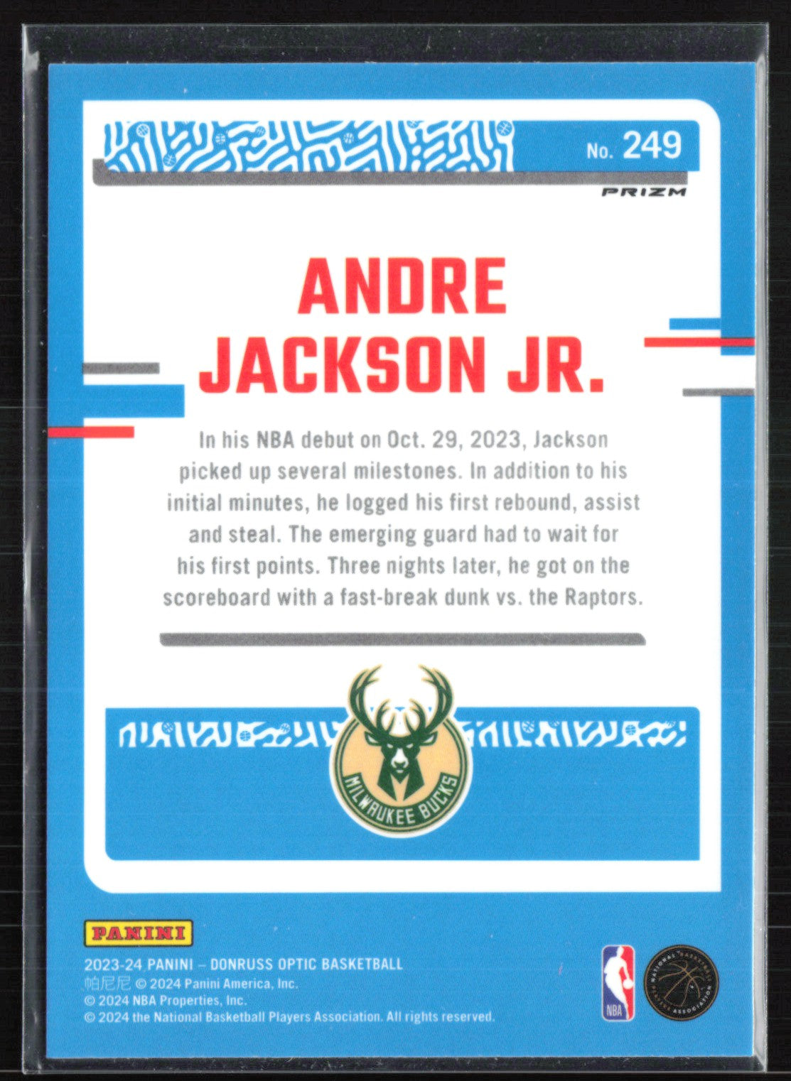 Andre Jackson Jr. RC Purple Holo