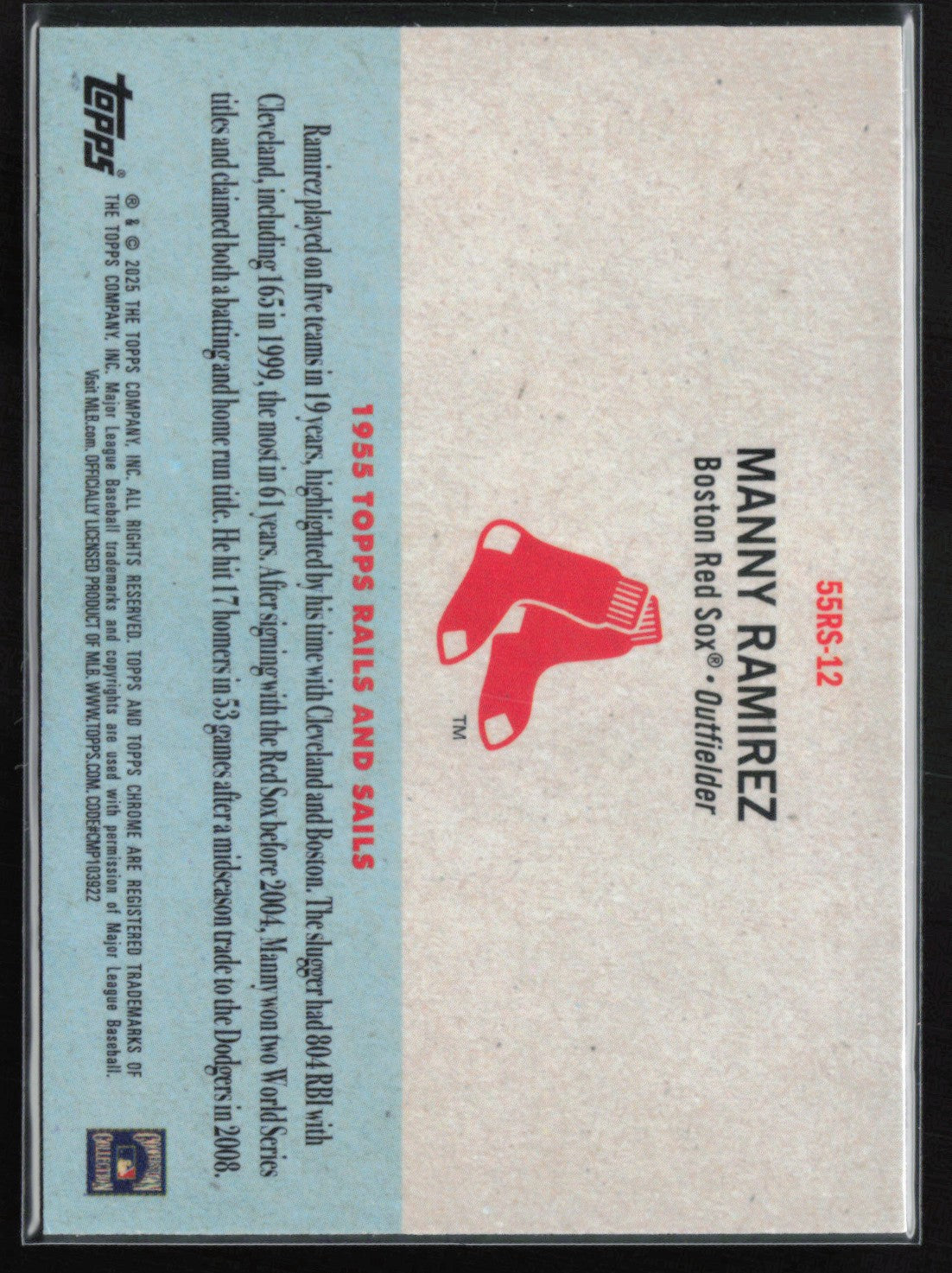 Manny Ramirez 1955 Topps Rails and Sails