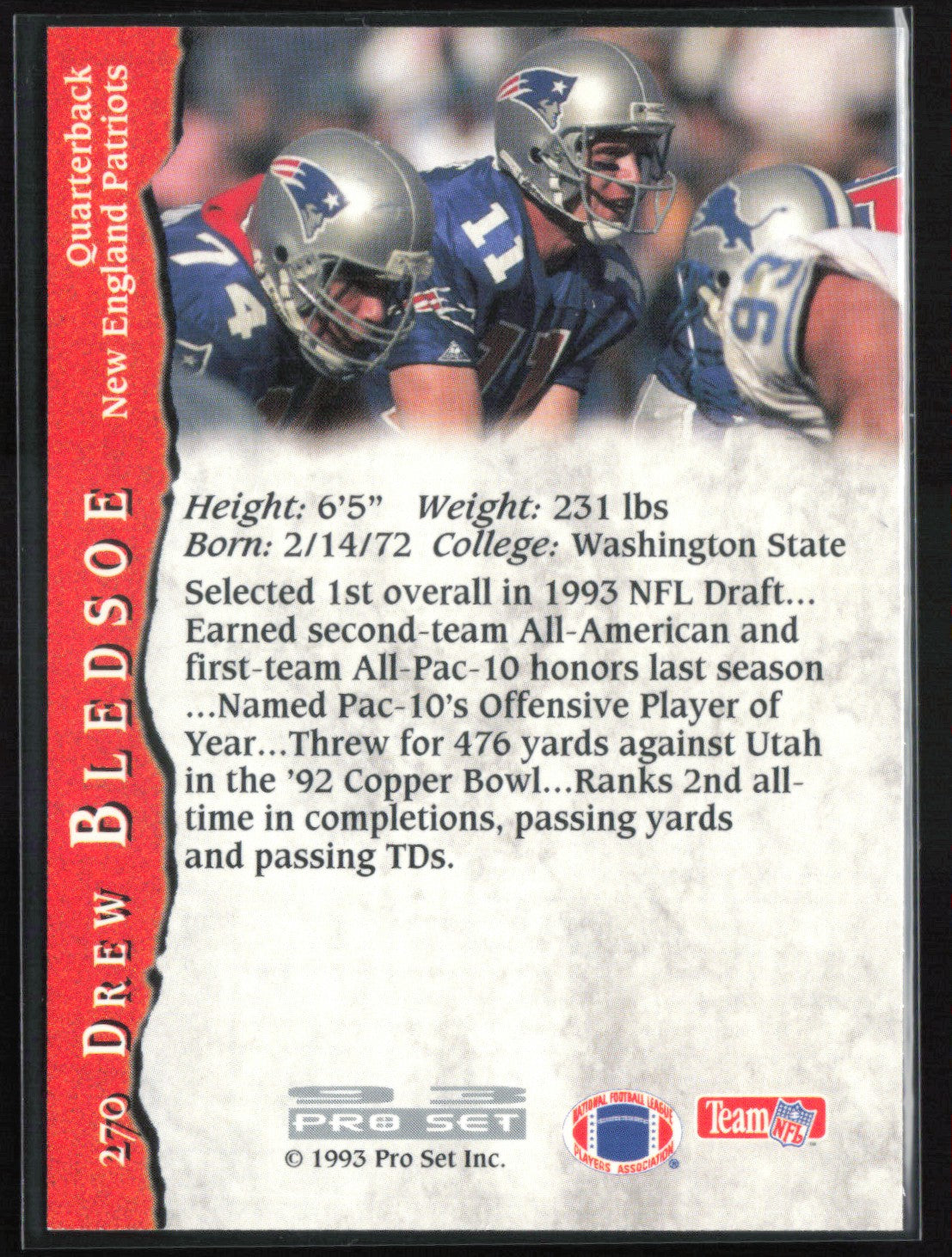 Drew Bledsoe 1993 Pro Set