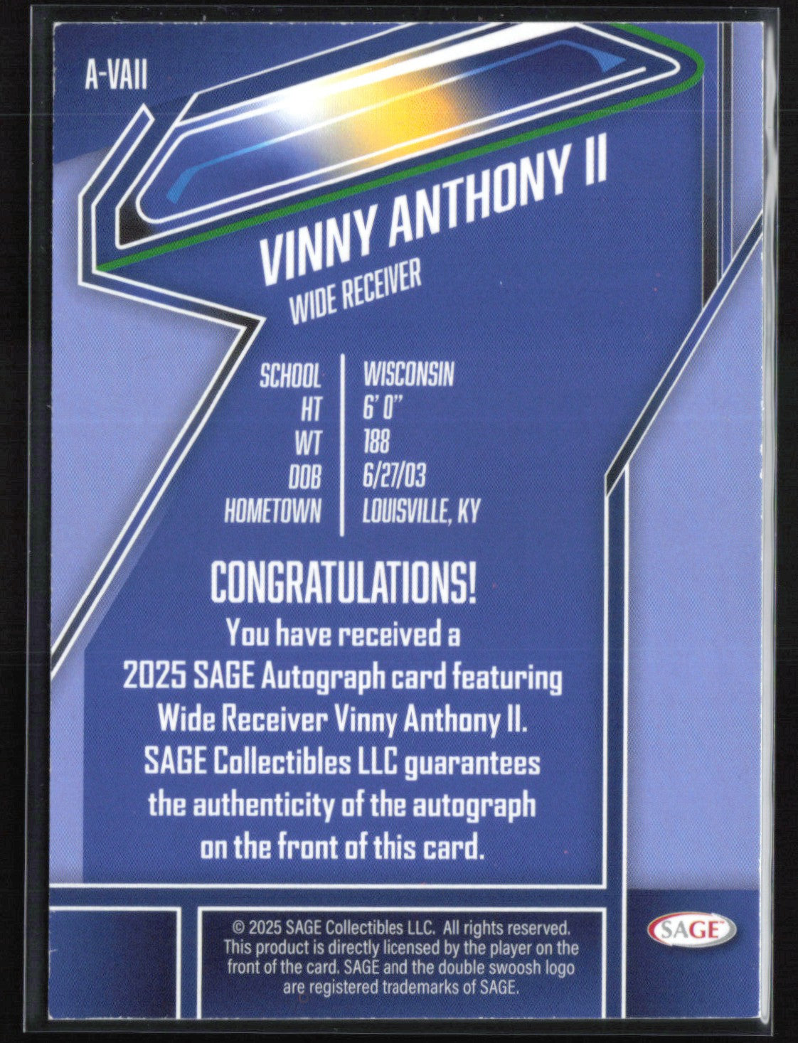 Vinny Anthony II Auto