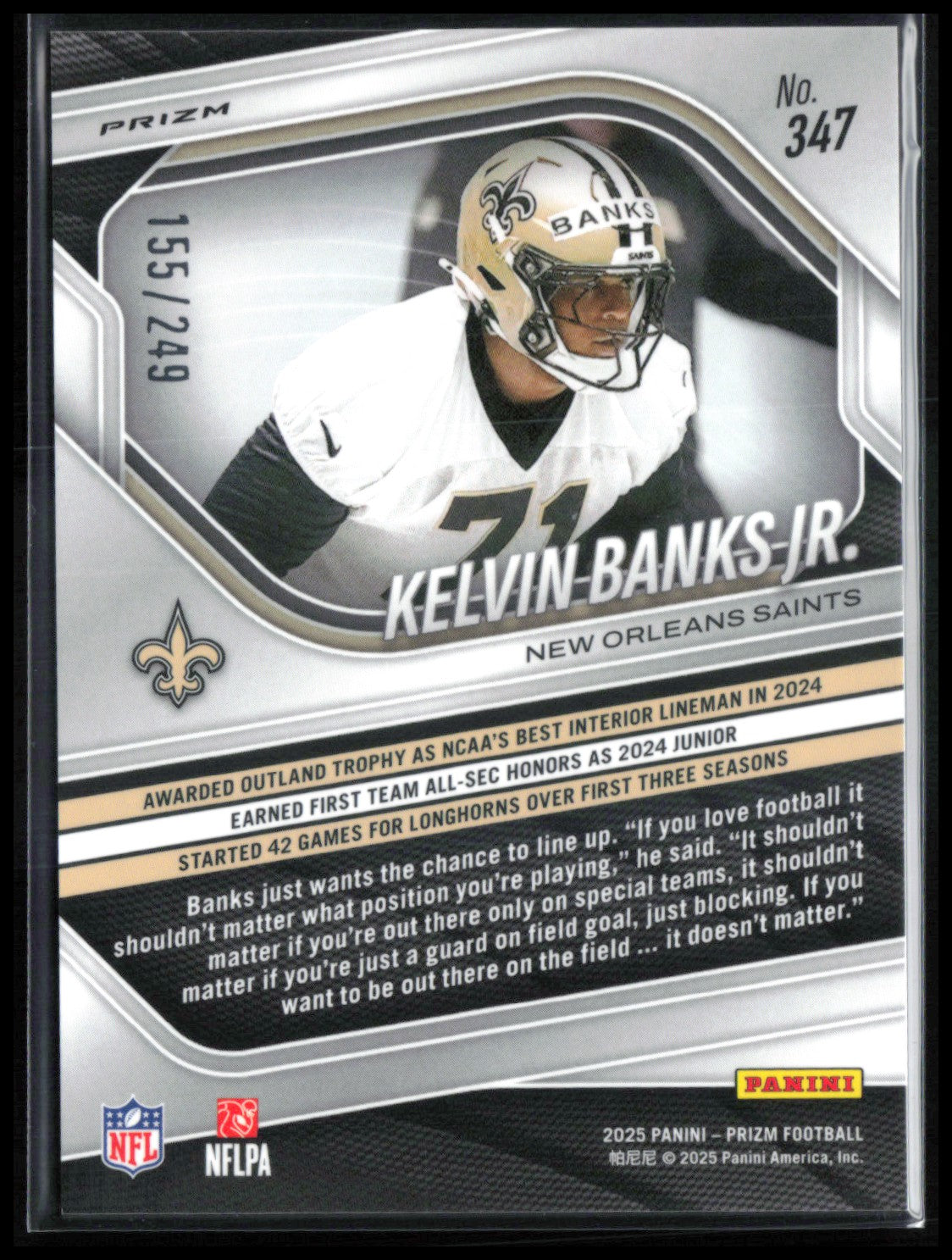 Kelvin Banks Jr RC Orange /249