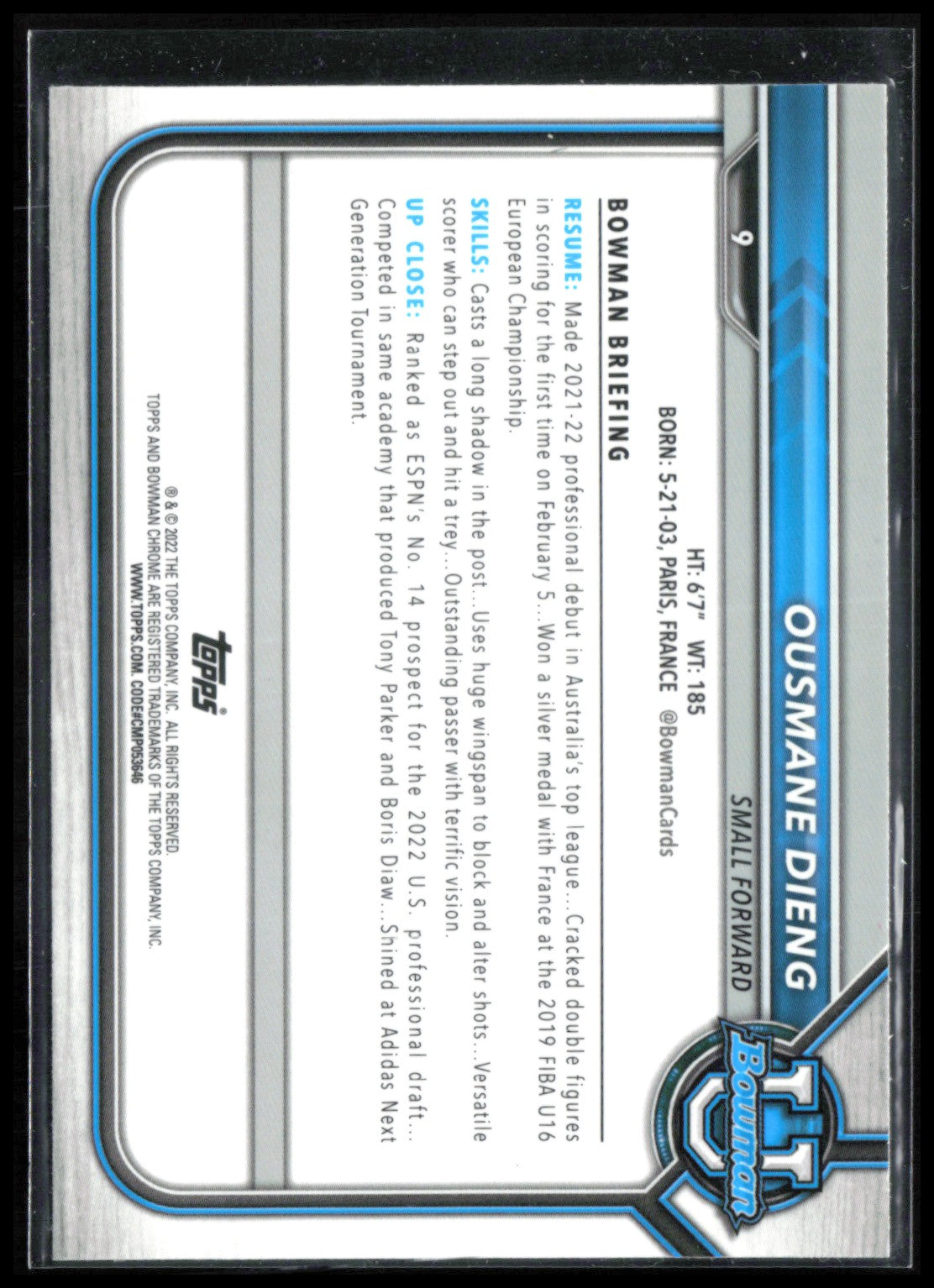 Ousmane Dieng 1st Bowman Pink