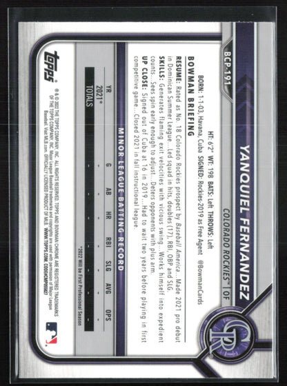 Yanquiel Fernandez 1st Bowman