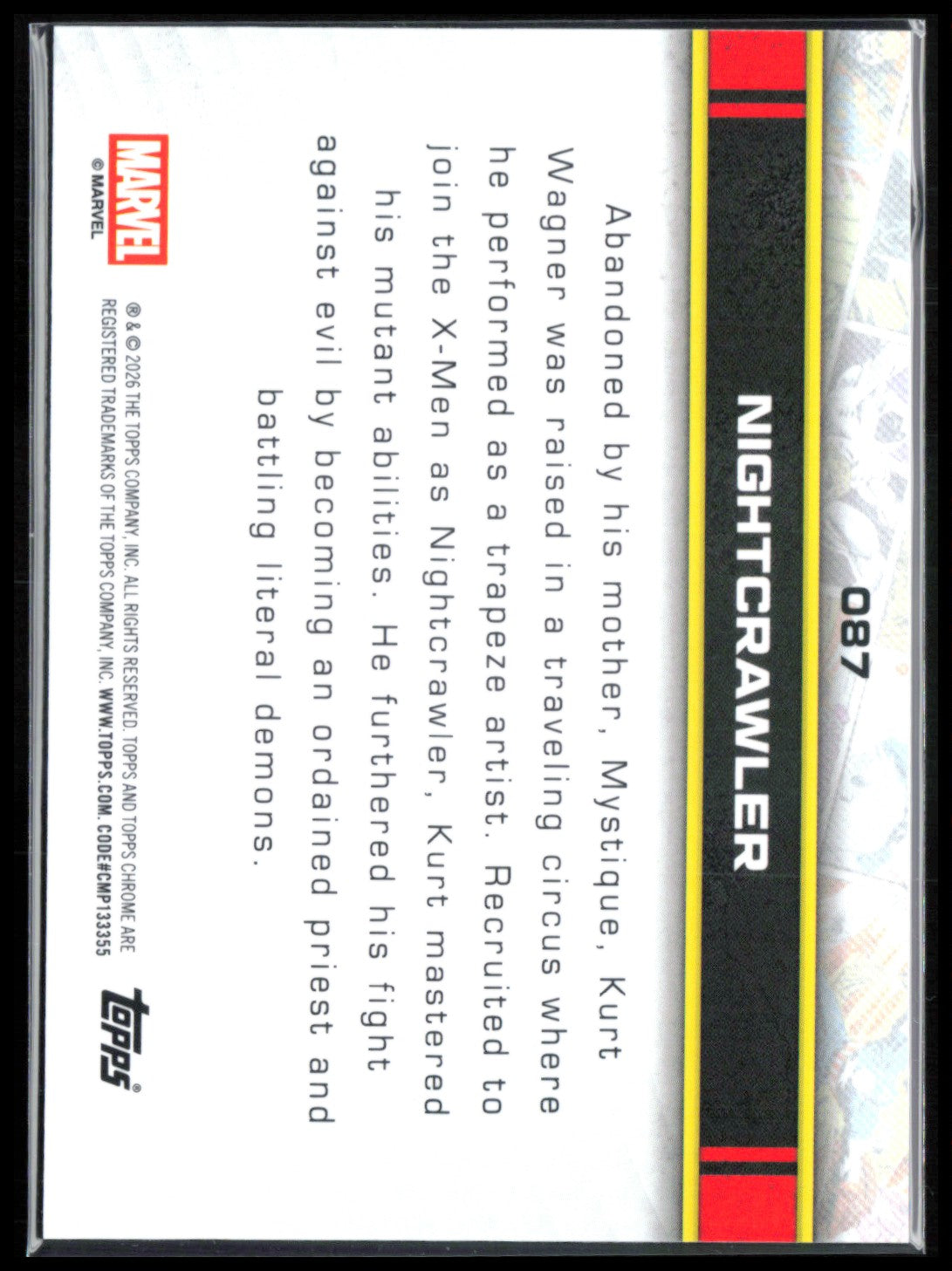 Nightcrawler 2026 Marvel Topps Chrome