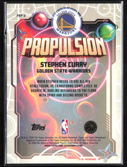 Stephen Curry Propulsion 2026 Topps Chrome Cosmic
