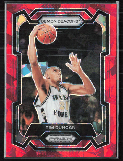 Tim Duncan Red Cracked Ice