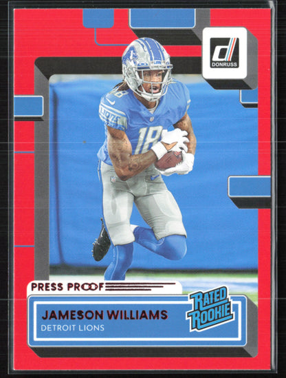 Jameson Williams RC Red Press Proof