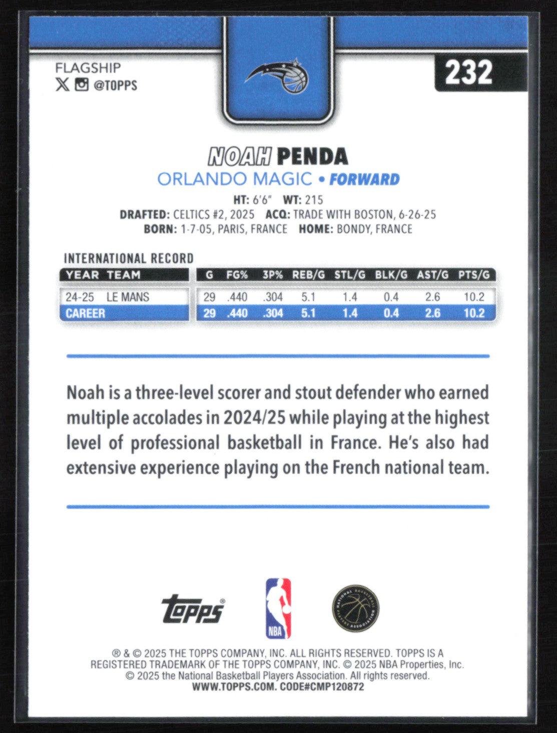 Noah Penda RC Foil