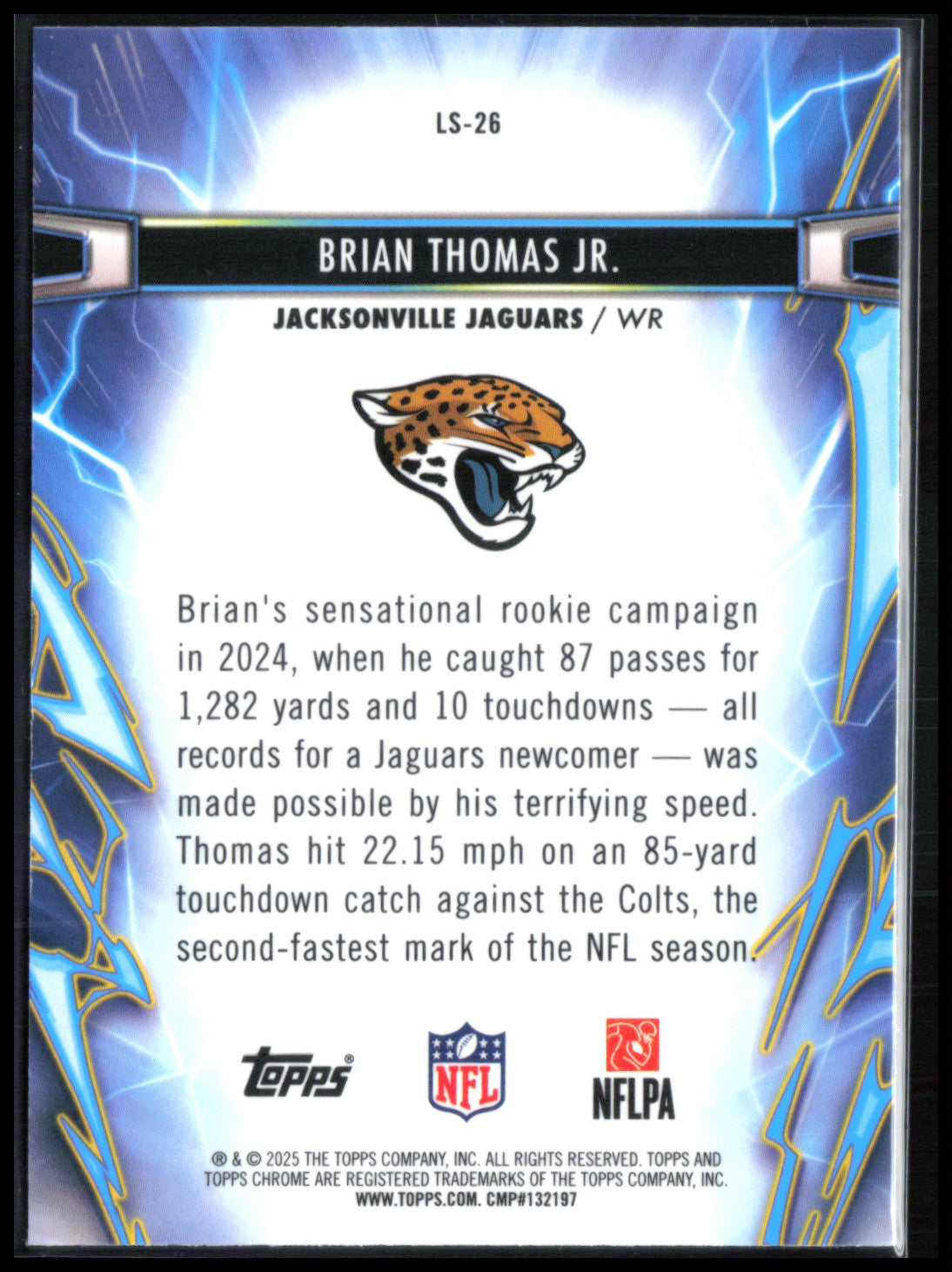 Brian Thomas Jr.  Lightspeed Refractor