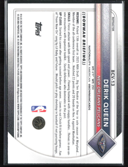 Derik Queen RC /499 Refractor 2025 Bowman Chrome