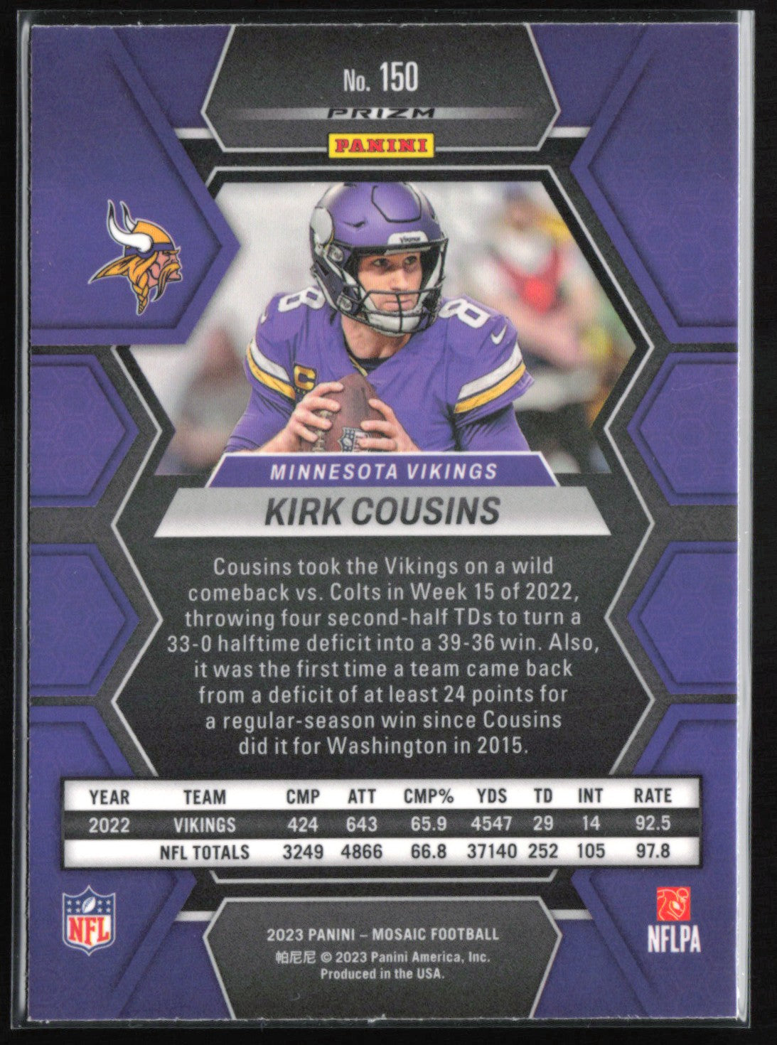 Kirk Cousins Reactive Yellow