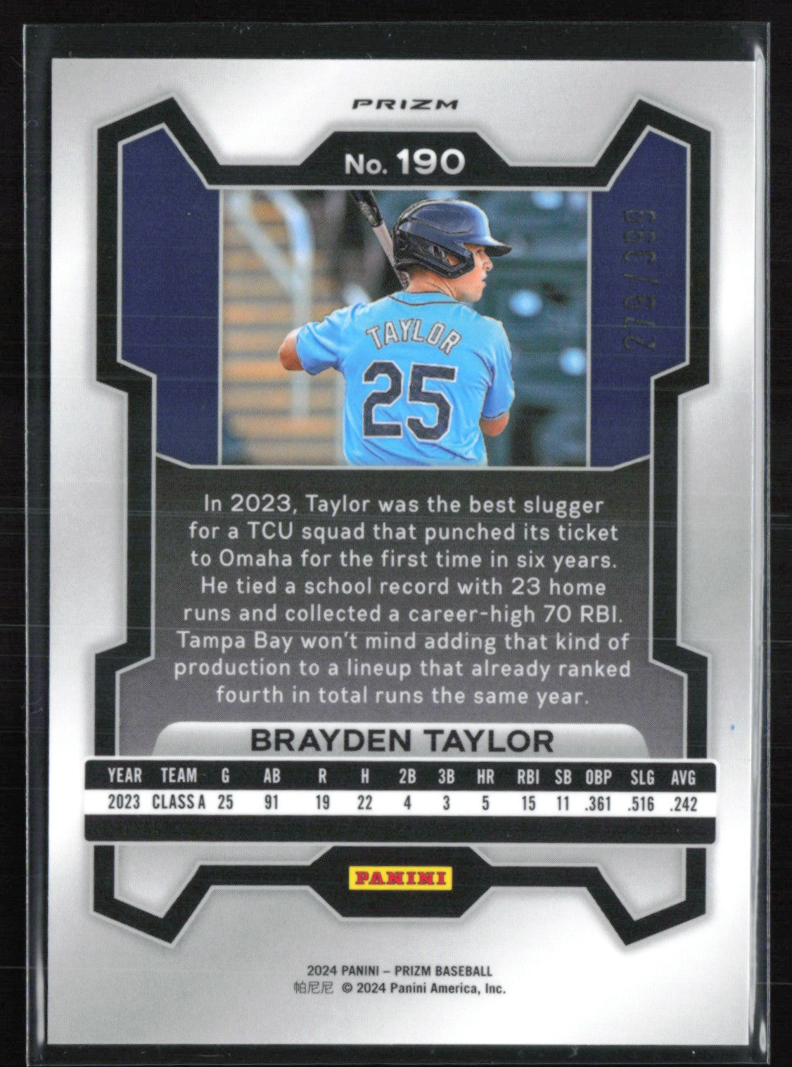 Brayden Taylor Red Pulsar /399