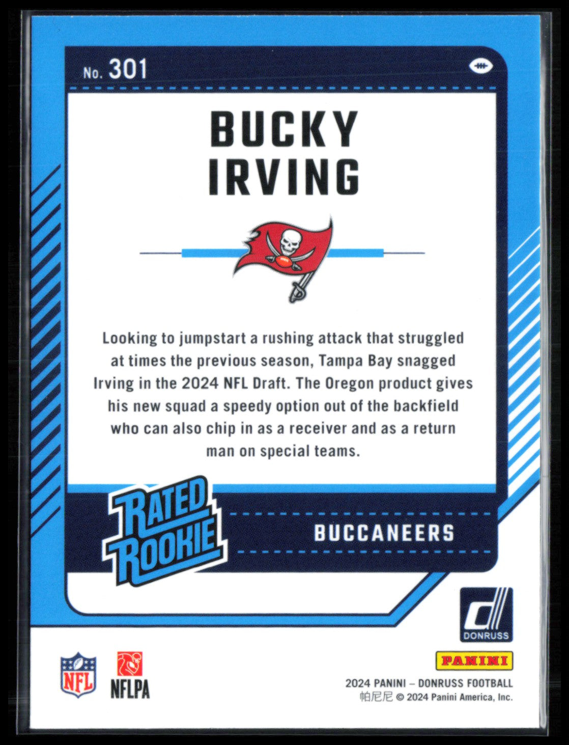 Bucky Irving RC Blue Press Proof
