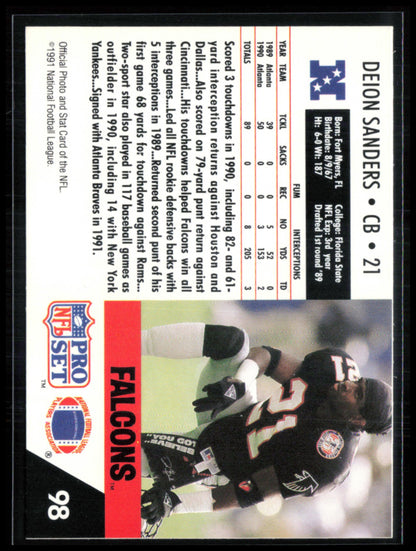 Deion Sanders 1991 Pro Set