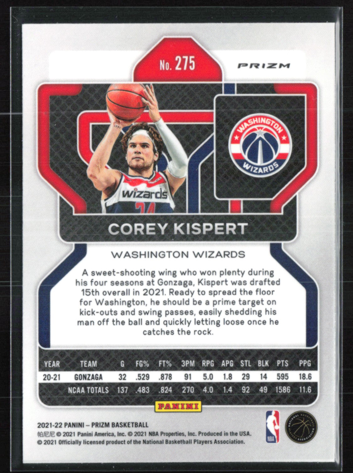 Corey Kispert RC Green Prizm