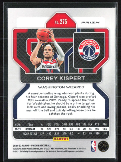 Corey Kispert RC Green Prizm