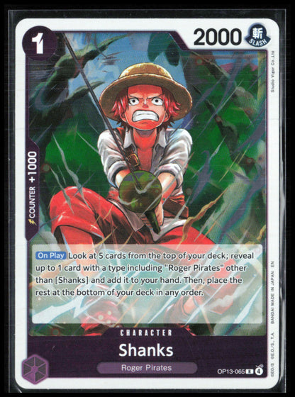 Shanks (065) Rare Holo (One Piece)