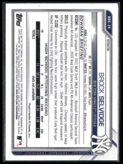 Brock Selvidge 1st Bowman Refractor