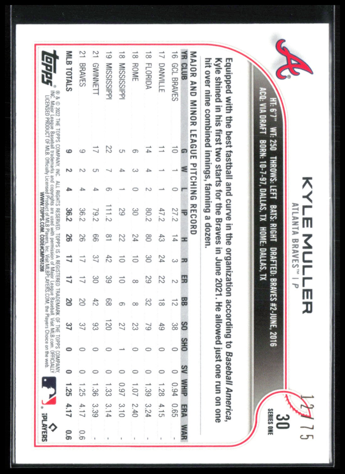 Kyle Muller RC Orange /75