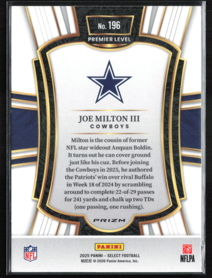 Joe Milton III Black Orange Shock