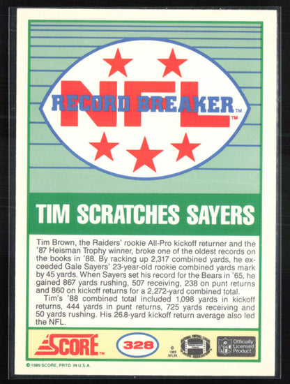 Tim Brown 1989 Score