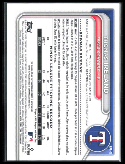 Thomas Ireland 1st Bowman Auto