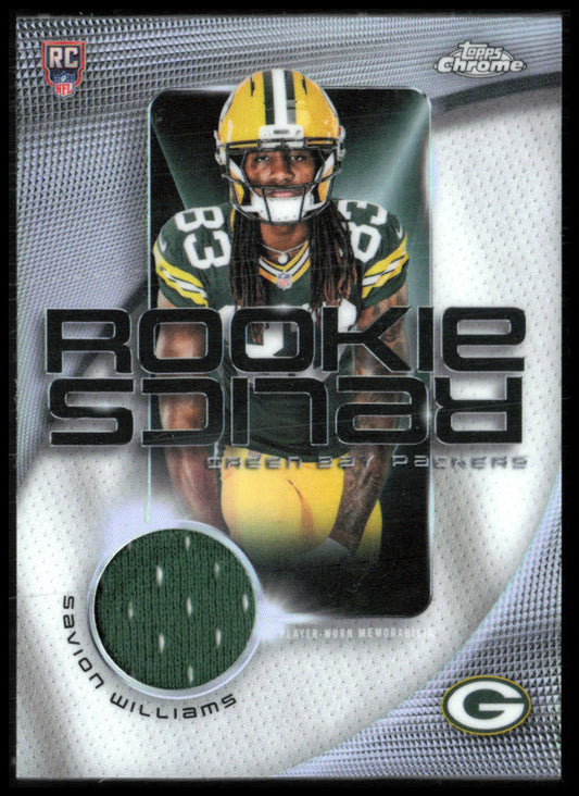 Savion Williams RC Relics Player-Worn Mem
