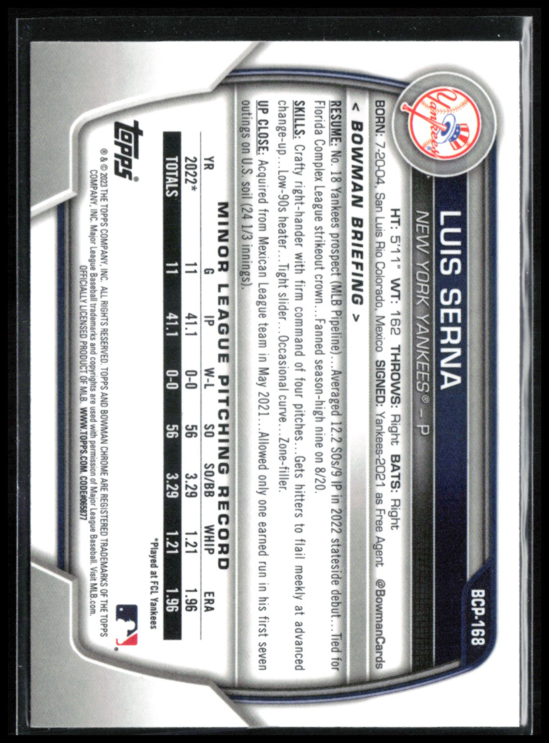 Luis Serna 1st Bowman